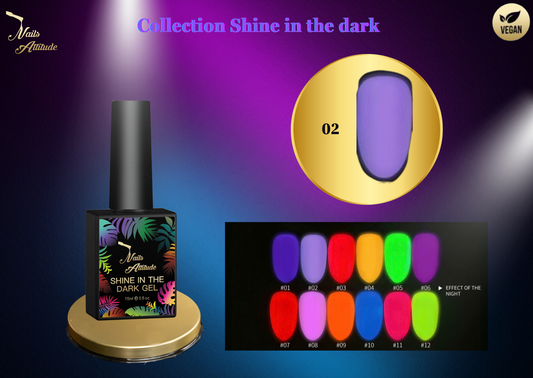 Shine in the dark gel Violet 02